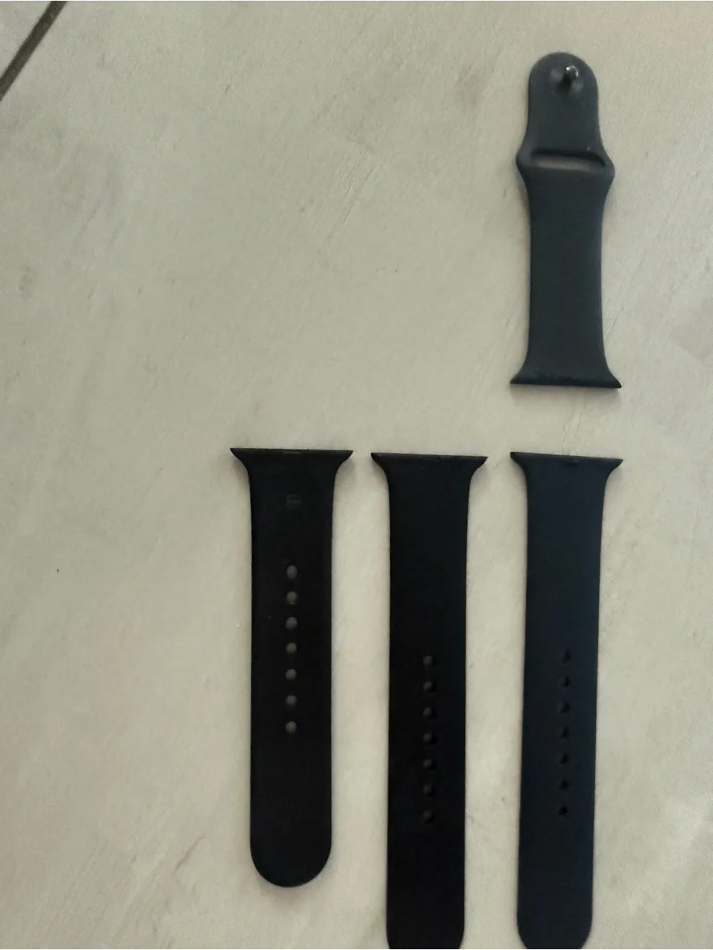 Black Silicone Apple Watch Bands - Replacement Strap for Smartwatches